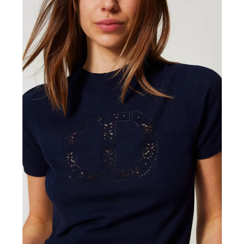 Twinset Oval Coltrui Trui Black Dames