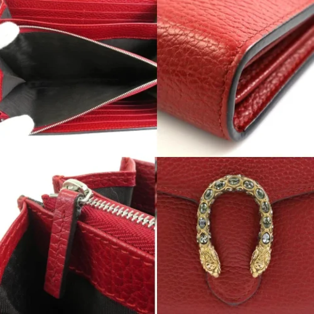 Gucci Vintage Pre-owned Leather wallets Red Dames