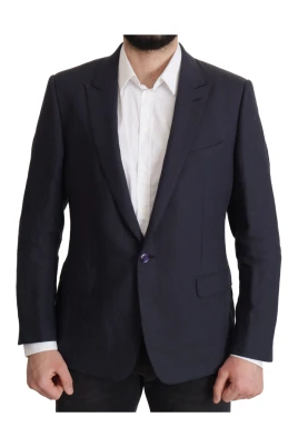 Elegant linneblazer med spetsrevers