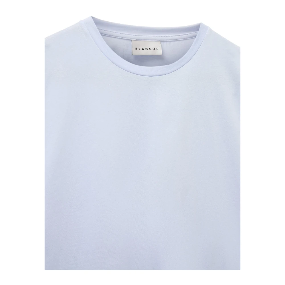 Blanche Lichtblauw Katoen Hoofd T-Shirt Blue Dames