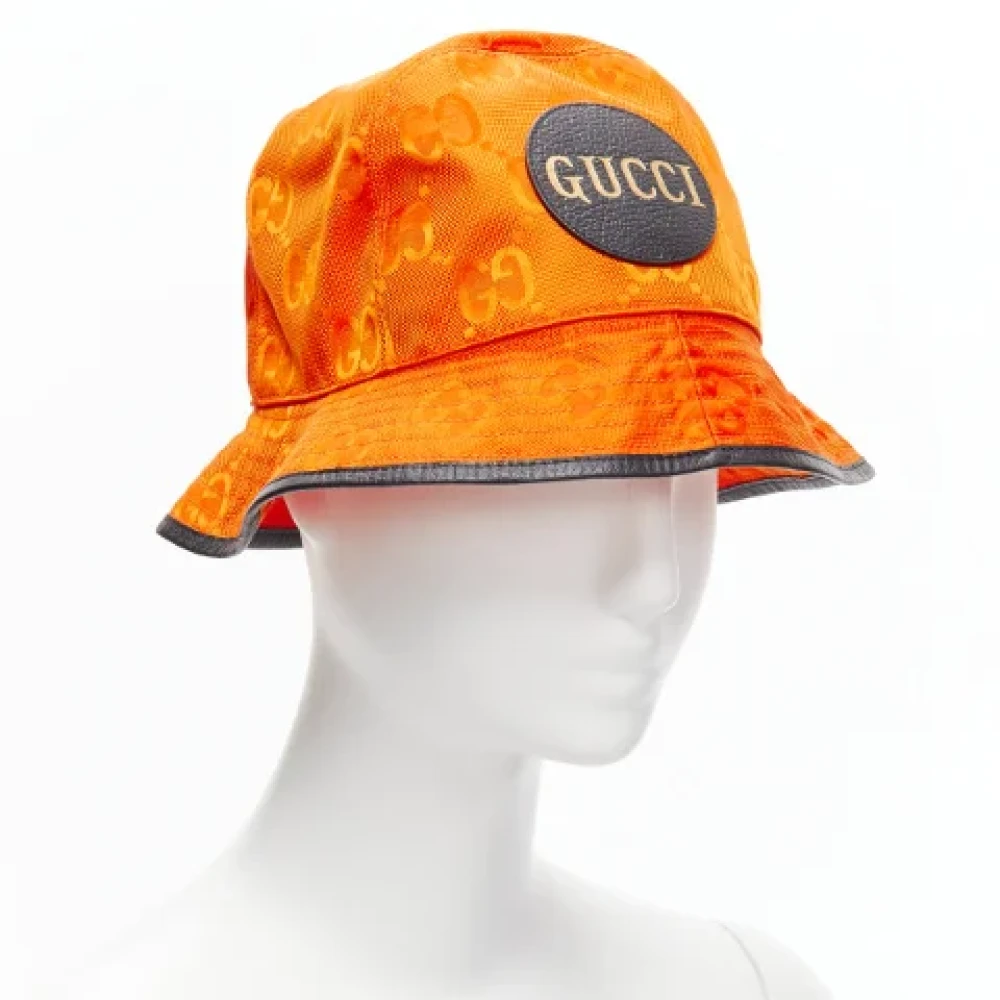 Gucci Vintage Pre-owned Fabric hats Orange Dames