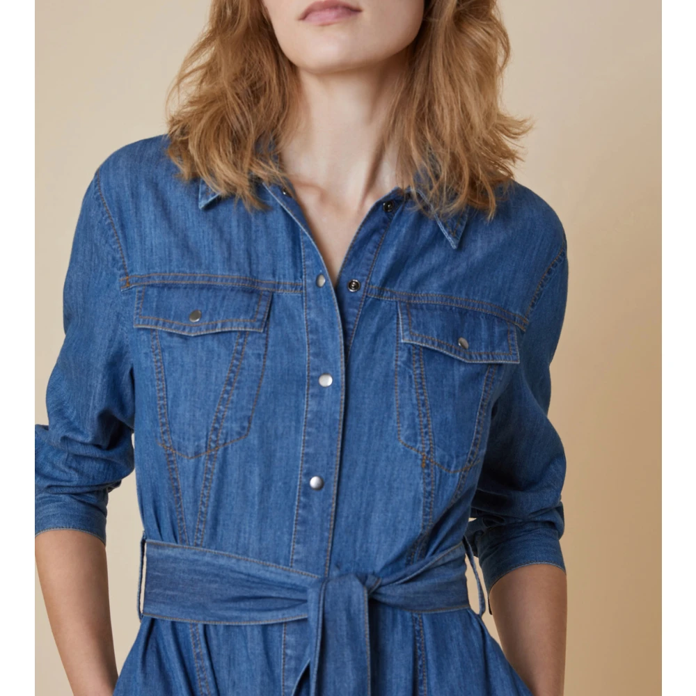 Pennyblack Lichte Denim Shirt Pinta Stijl Blue Dames