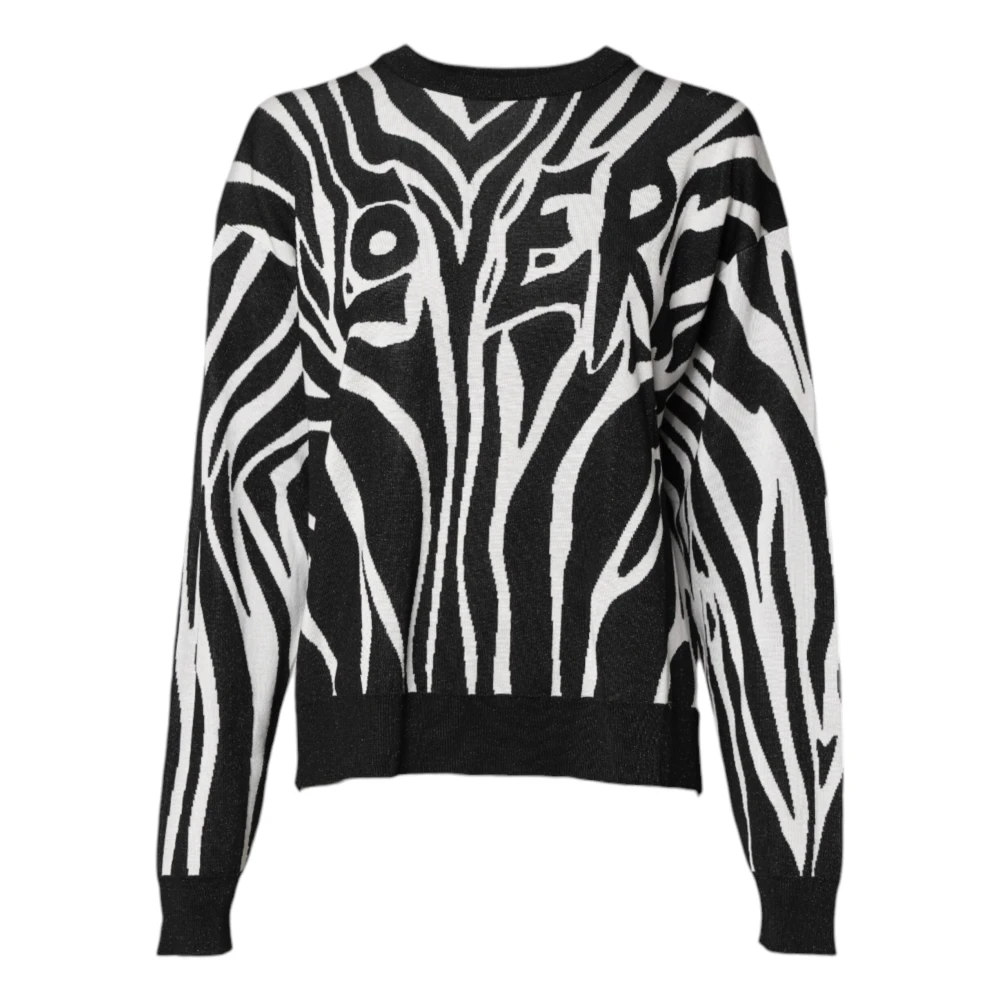 Dolce & Gabbana Logo Print Round Neck Jumper - Female - Round-Neck Knitwear - Black - S - Knitwear - Image 3