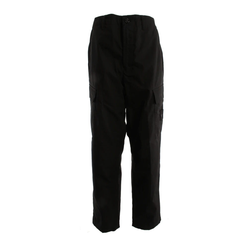 Stone Island Black Ghost Straight Trousers - Male - Straight Trousers - W31 - Trousers