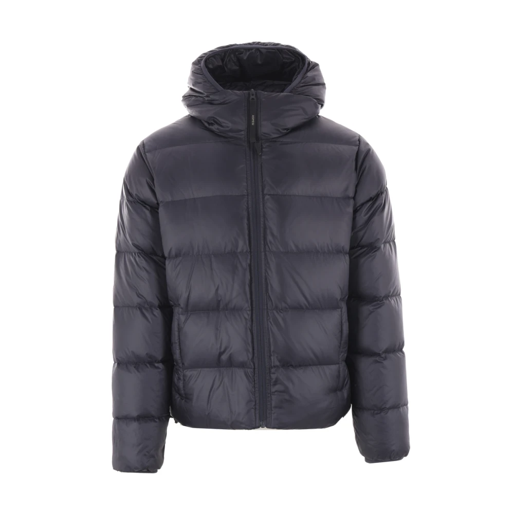 Aspesi Blauwe Ripstop Hoodiejas Blue Heren
