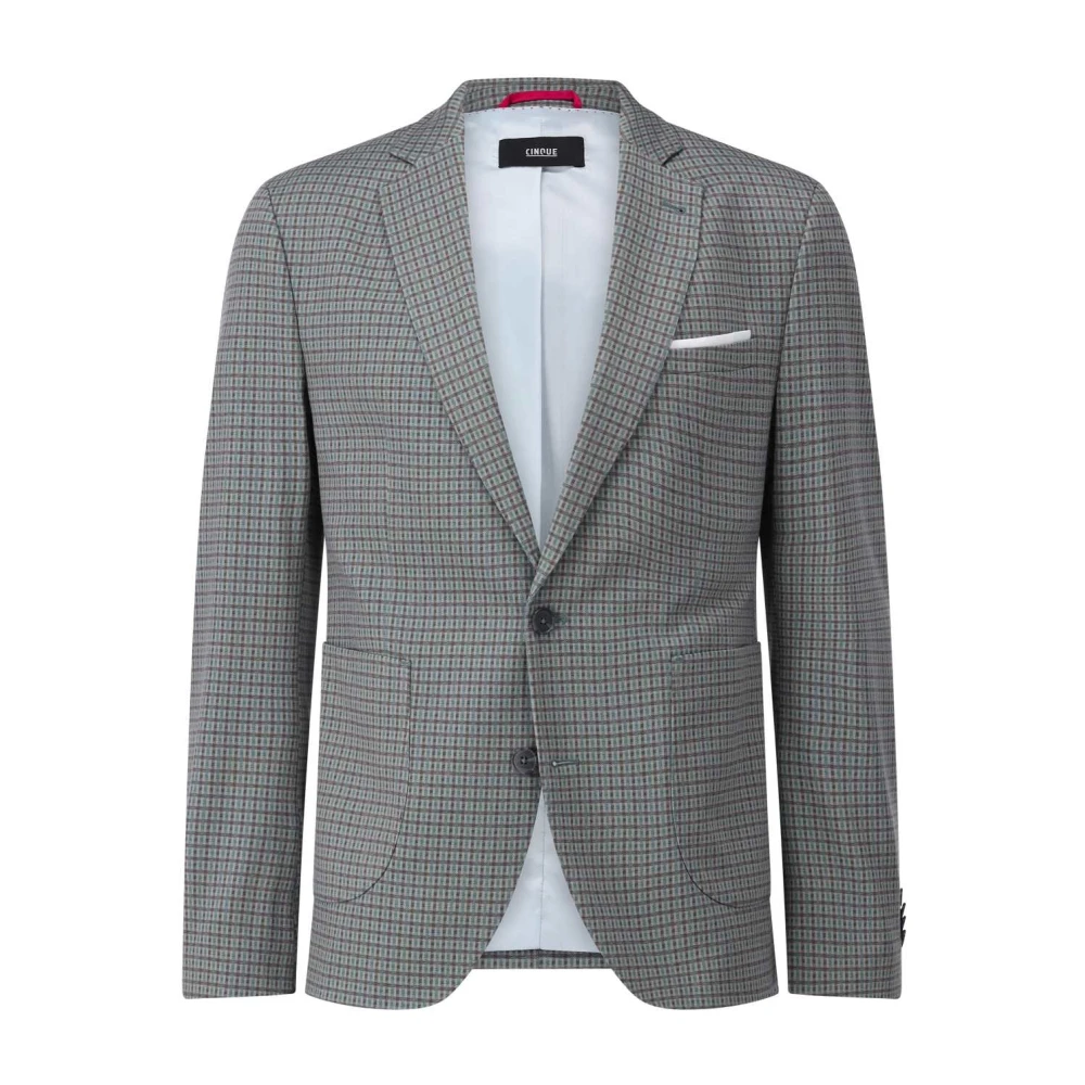 CINQUE Geruit Jasje met Klassiek Design Green Heren