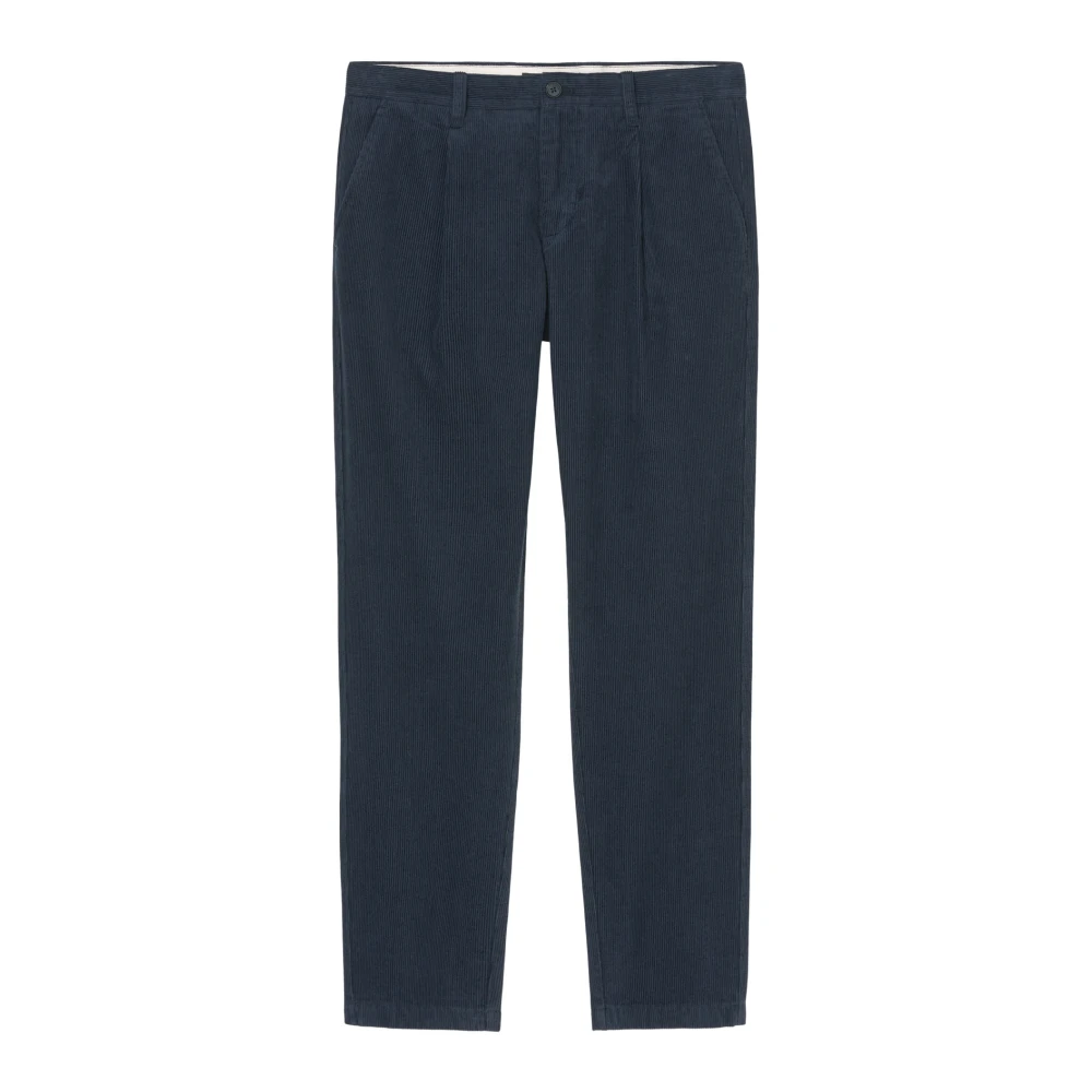 Marc O'Polo Corduroy broek model Osby plooien toelopend Blue Heren
