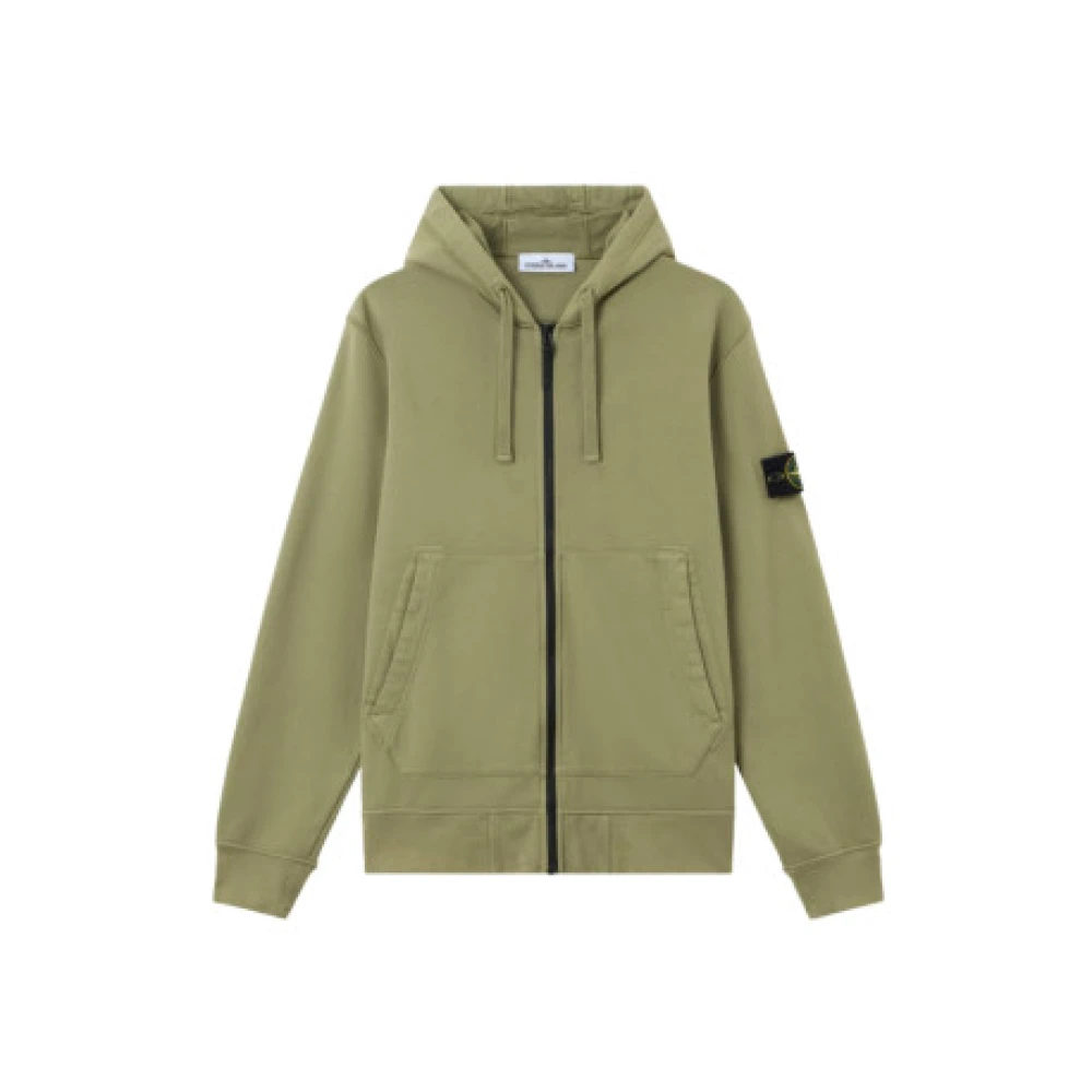 Stone Island Zip-Through Hoodie - Male - Zip-Throughs - Green - Xl - Sweatshirts & Hoodies