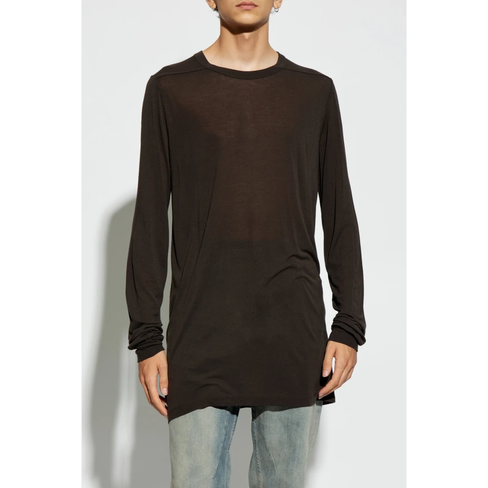 Rick Owens Level T-shirt met lange mouwen Brown Heren