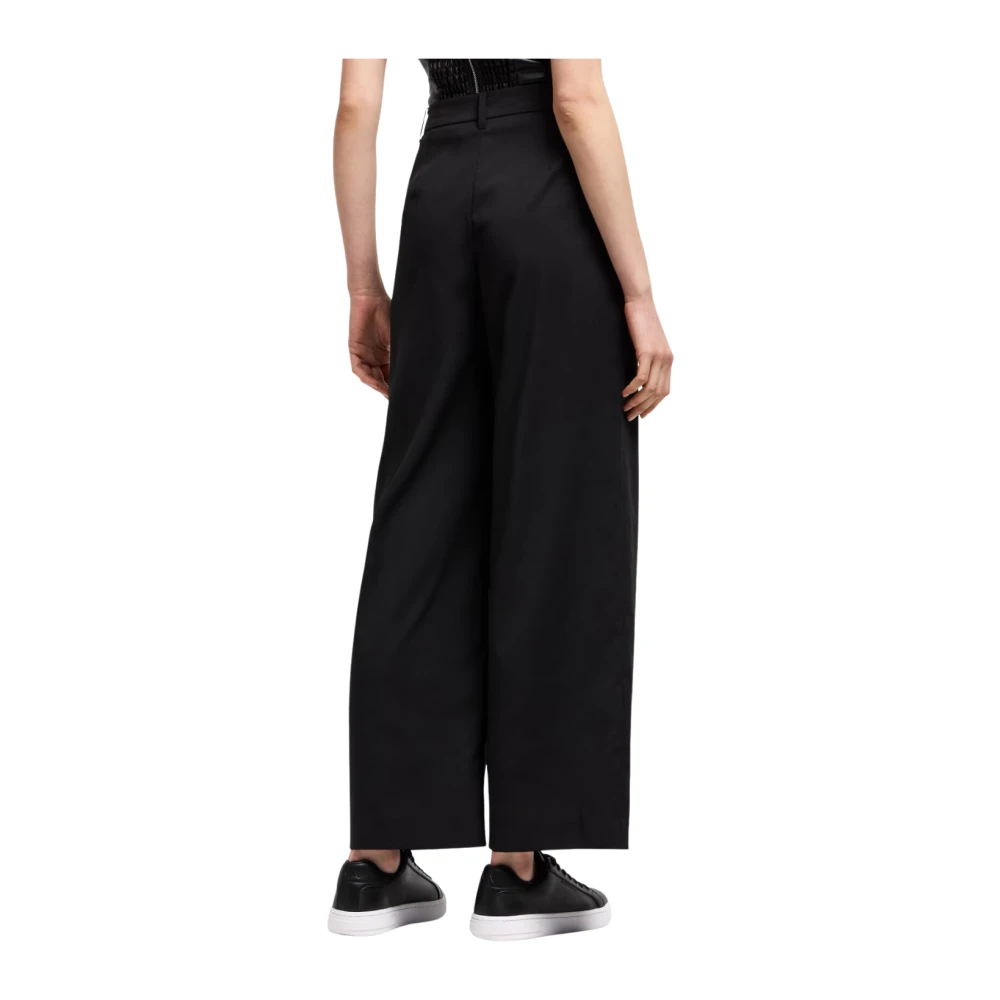 Armani Exchange Zwarte Stijlvolle Broek Black Dames