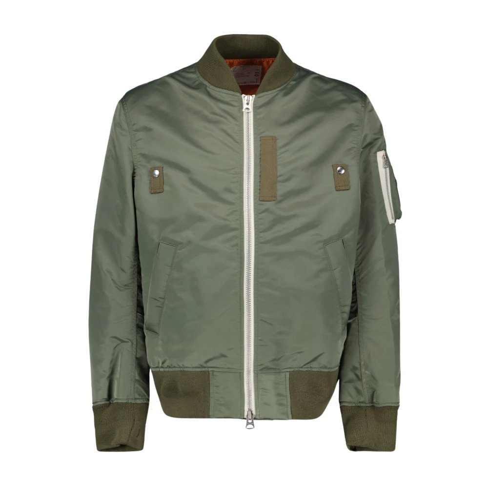 Sacai Nylon Twill Bomberjack Green Heren