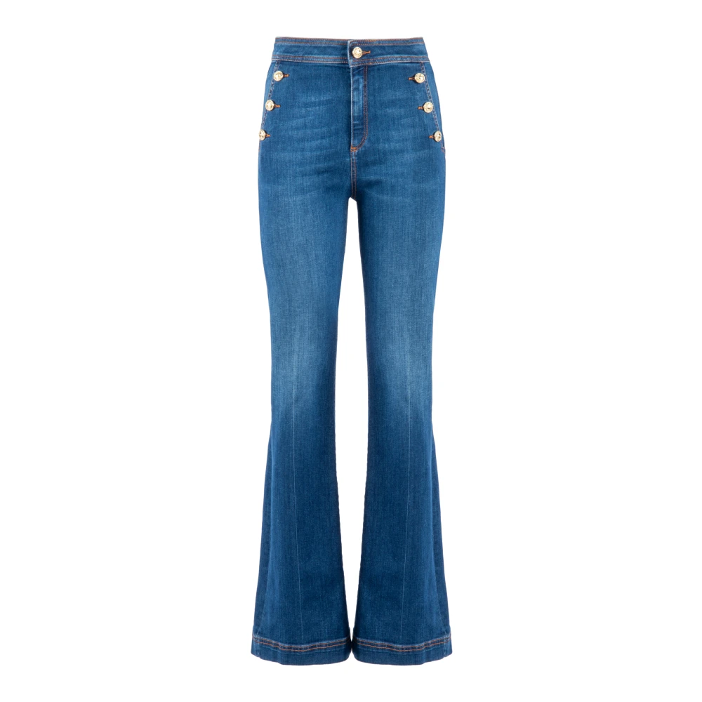 Nenette Bootcut Denim Jeans Blue, Dam