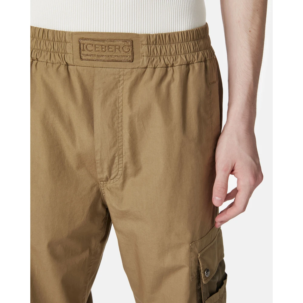 Iceberg Modderkleurige cargobroek Beige Heren