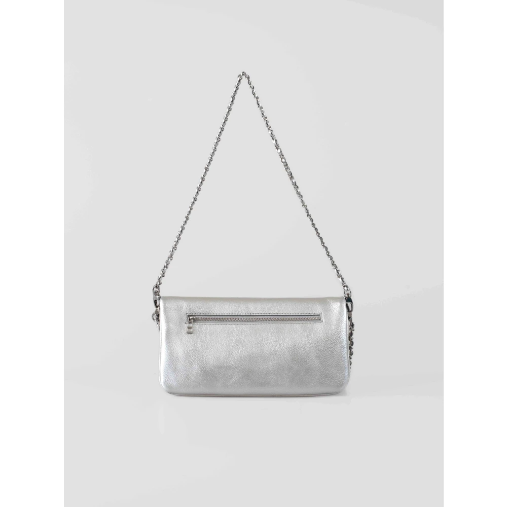 Zadig & Voltaire Zilver Metallic Leren Crossbody Tas Gray Dames