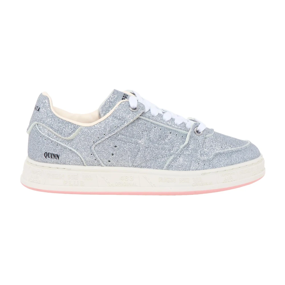 Premiata Zilveren Glitter Sneakers Dames Schoenen Grijs