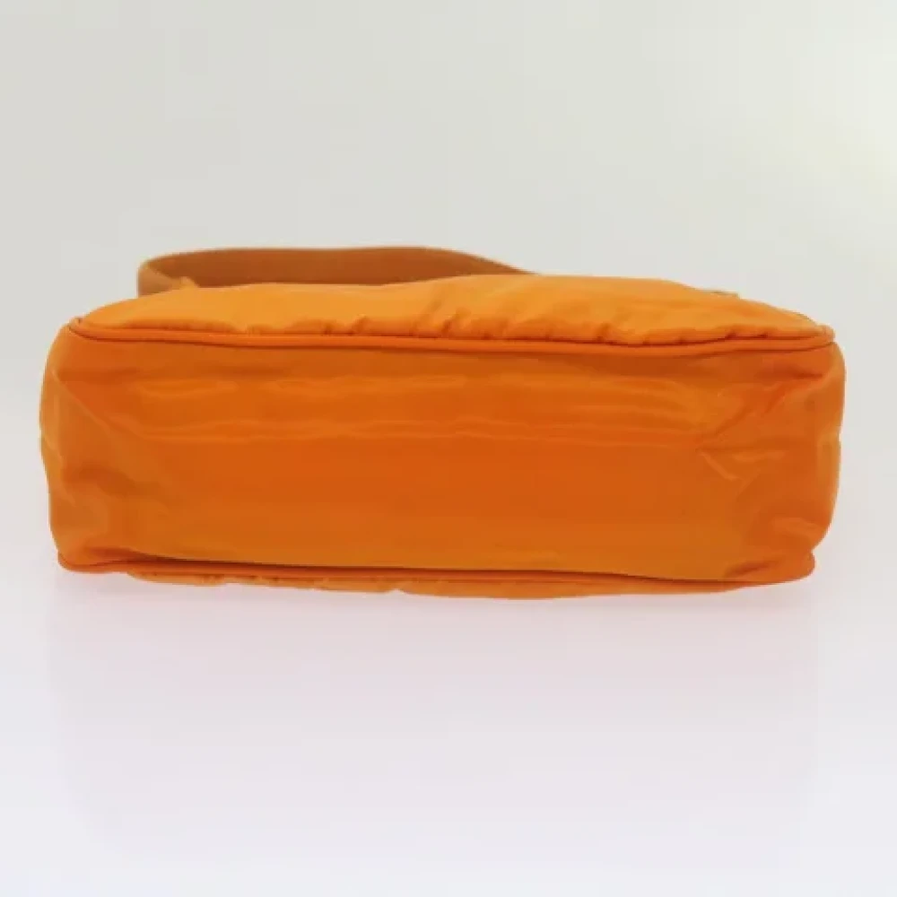 Prada Vintage Pre-owned Nylon handbags Orange Dames