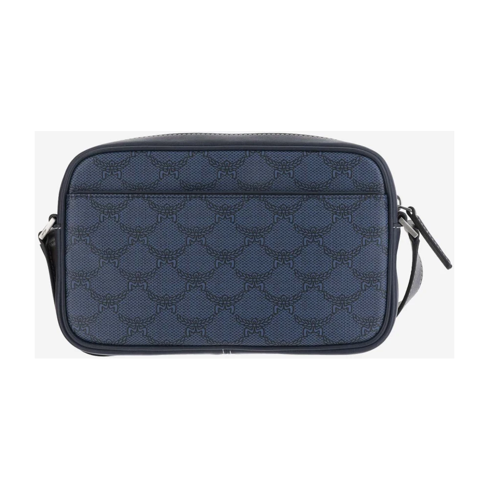 MCM Canvas Schoudertas met Logo Print Blue Dames