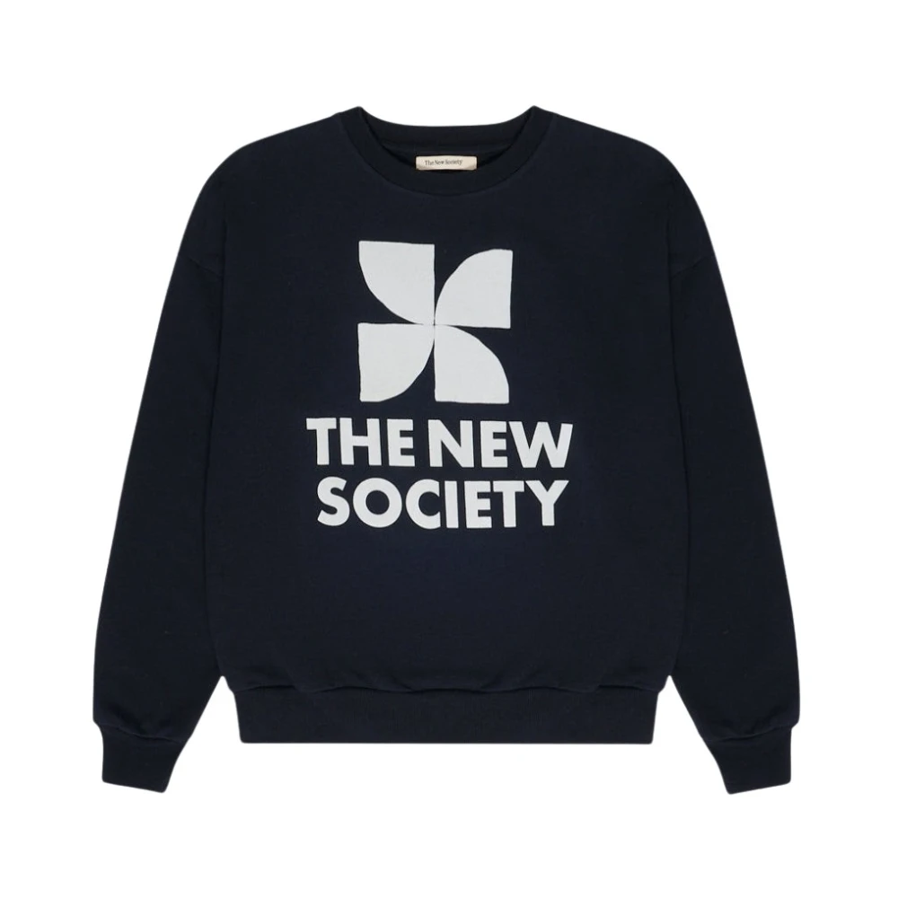 The New Society Mykonos Woman Sweatshirt Caviar Black Dames