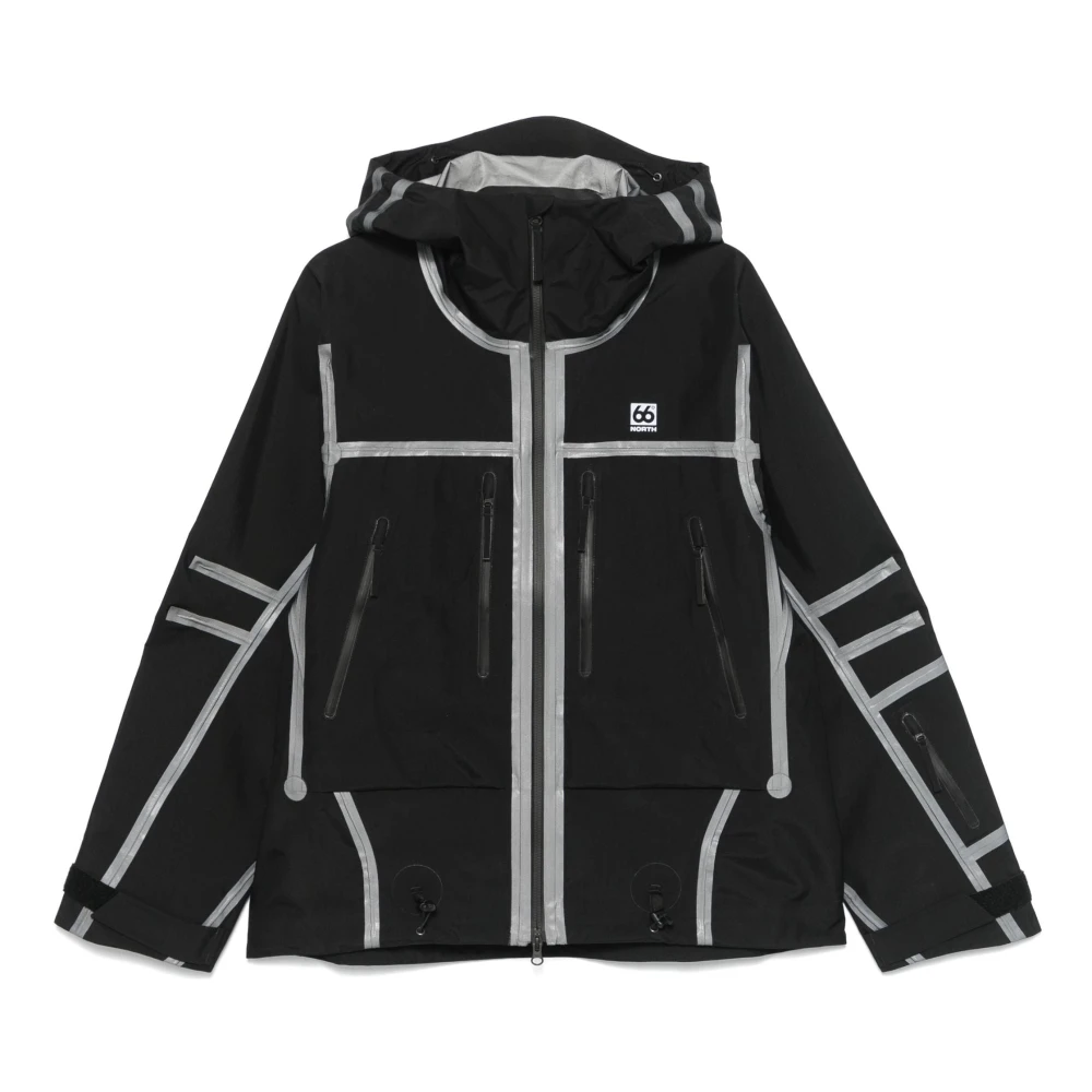 66 North Zwarte Shelljas met Ritssluiting Black Heren