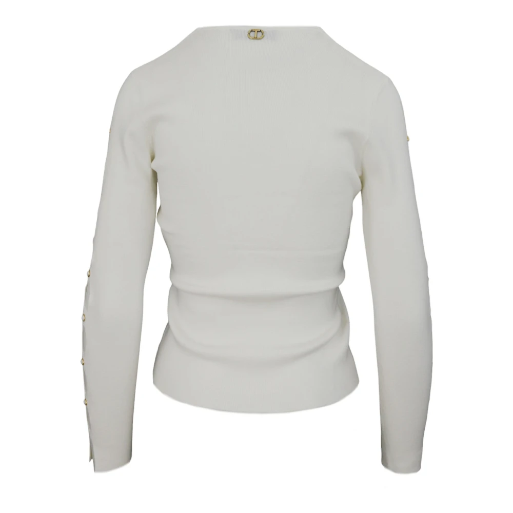 Twinset Sneeuwtrui Slim Fit White Dames