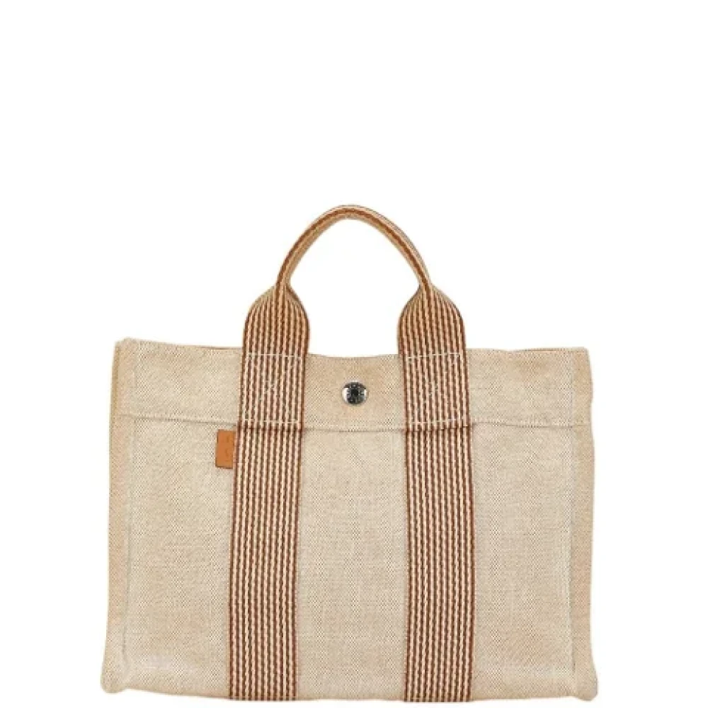 Hermès Vintage Pre-owned Canvas totes Beige Dames