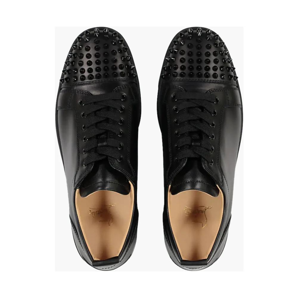 Christian Louboutin Hoogwaardige leren sneakers met stijlvolle studs Black Heren