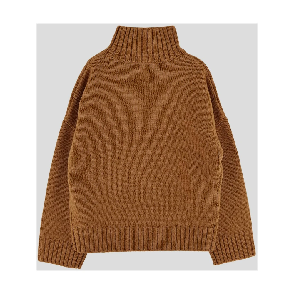 JW Anderson Wollen Turtleneck Trui Brown Dames
