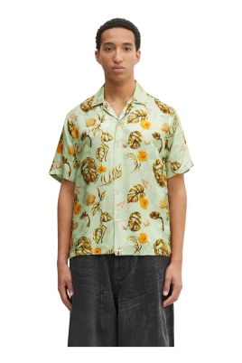 Vacation Pattern Open Collar SS Shirt