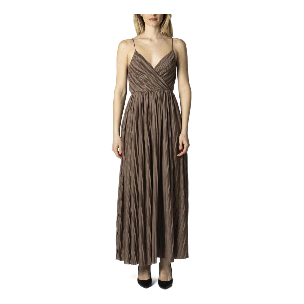 Only Elegante Bruine Jurk Vrouwen Speciale Gelegenheden Brown Dames