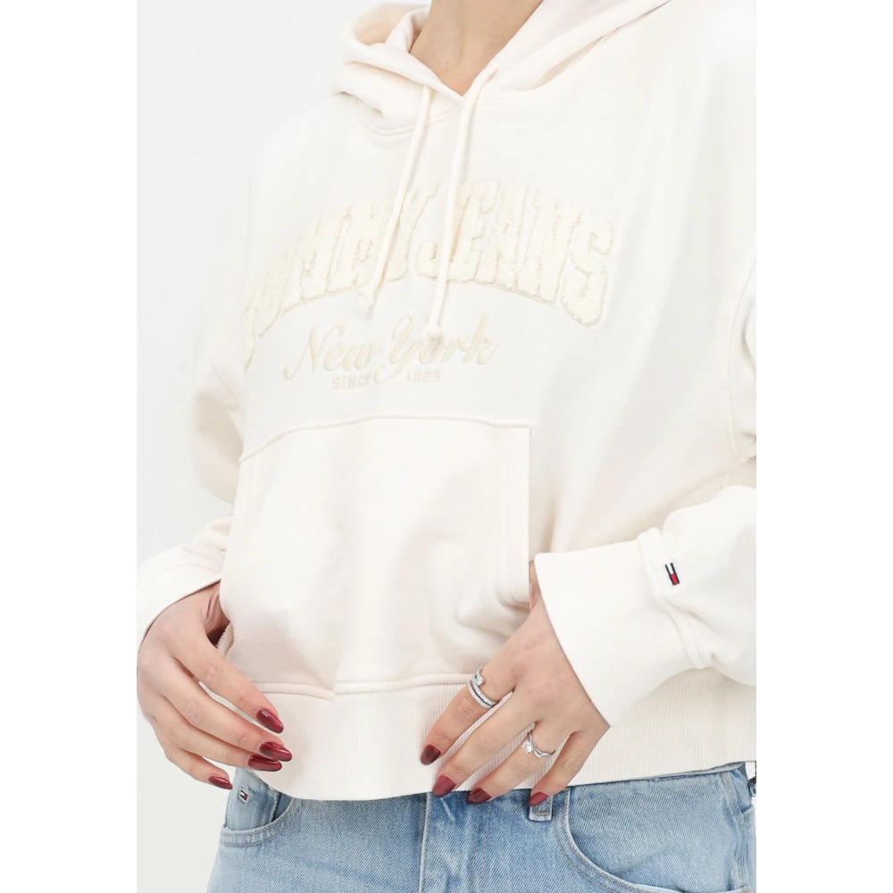Tommy Jeans Vintage Hoodie Crème Beige Dames