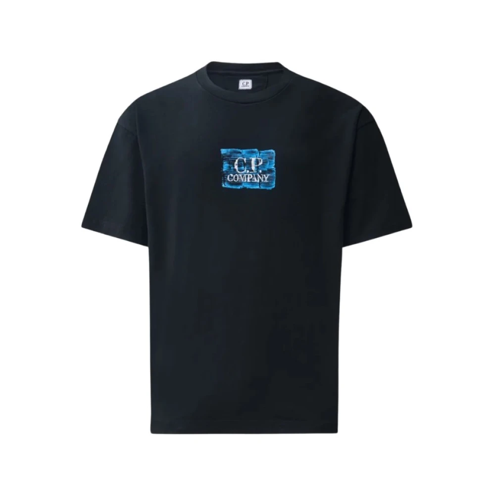 C.p. Company Graphic T-Shirt - Male - T-Shirts - Blue - L - Tops