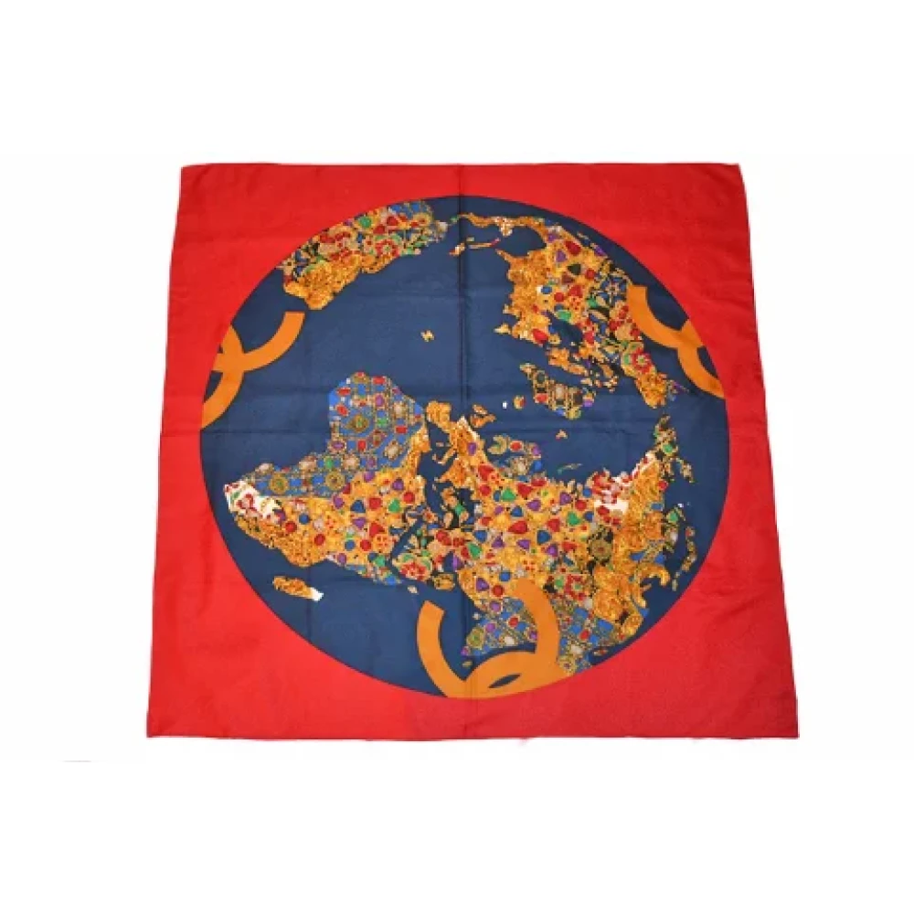 Chanel Vintage Pre-owned Canvas scarves Red Dames