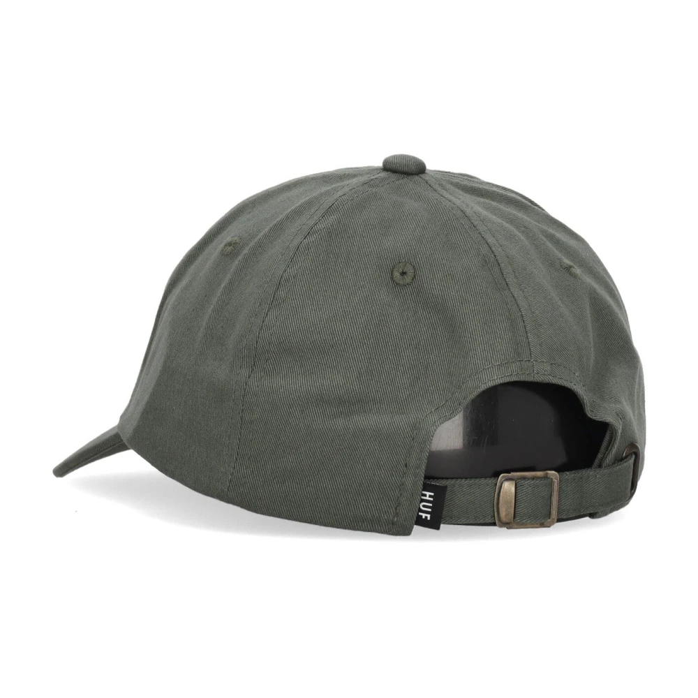 HUF Gebogen klep pet 6 panel hoed Green Heren