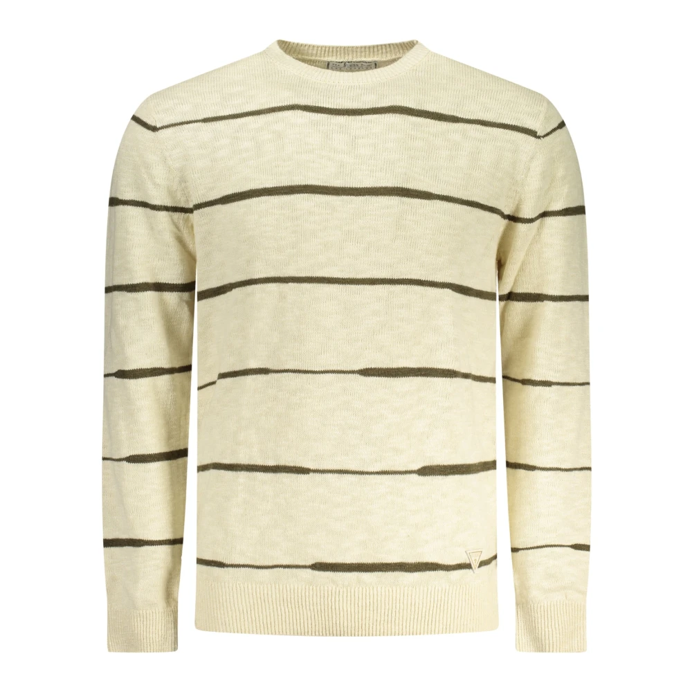 Guess Men's Beige Round-Neck Knitwear