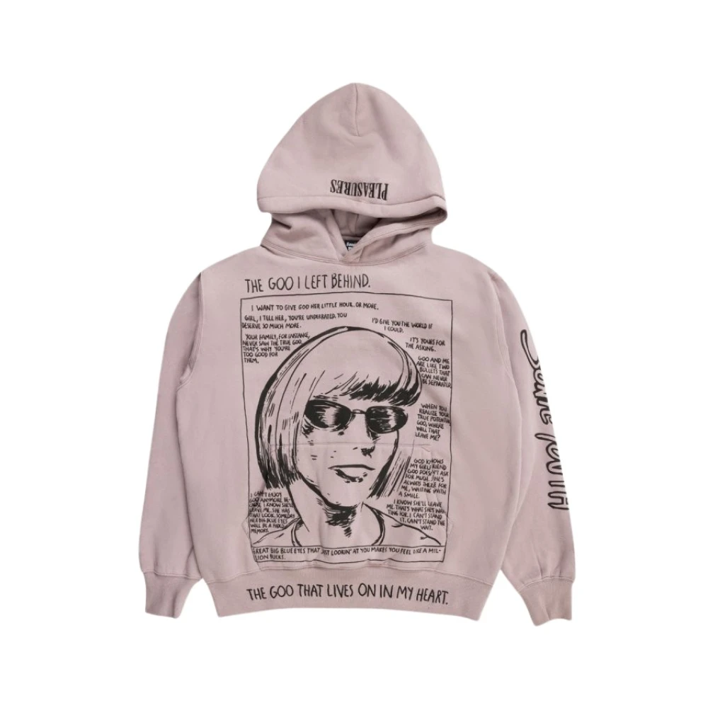 Pleasures Sonic Youth Goo Hoodie Paars Pink Heren