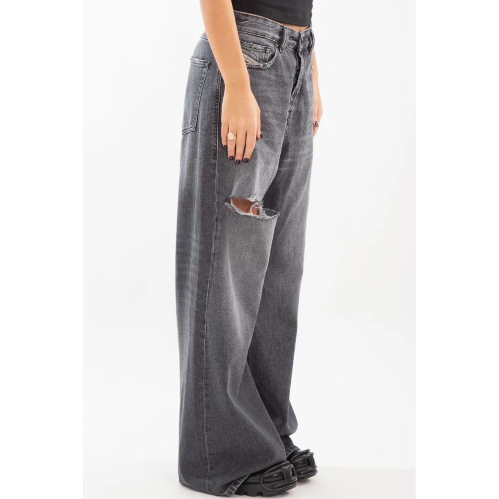 Diesel Ripped Relaxed Jeans 1996 Style Gray Dames