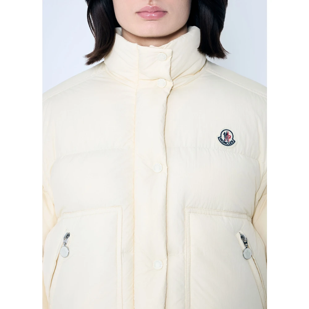 Moncler Afneembare Mouw Donsjas Beige Dames
