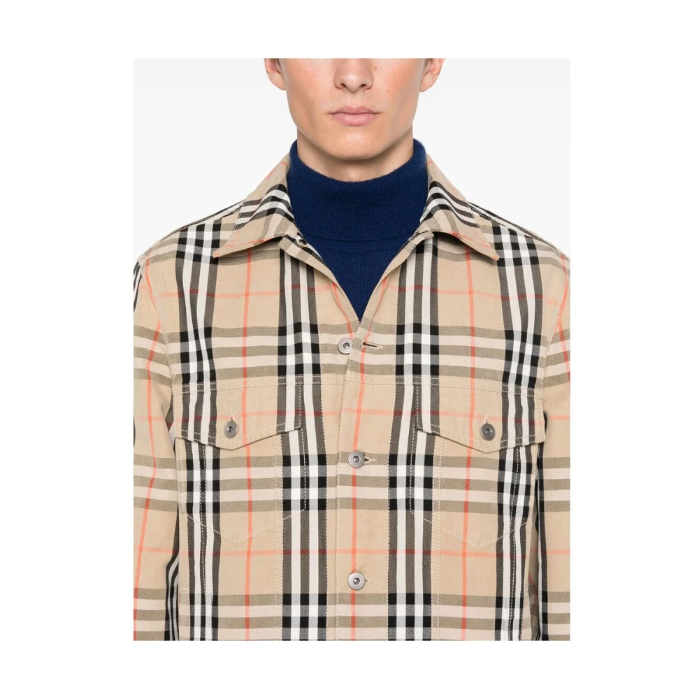 Burberry Vintage Check Canvas Jas Beige Heren