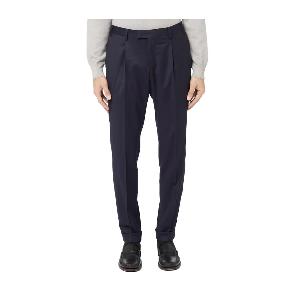 PT Torino Stretchwol maatwerkbroek Blue Heren