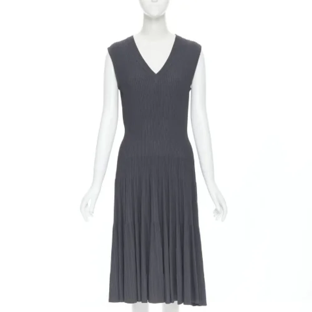 Alaïa Pre-owned Viscose dresses Gray Dames