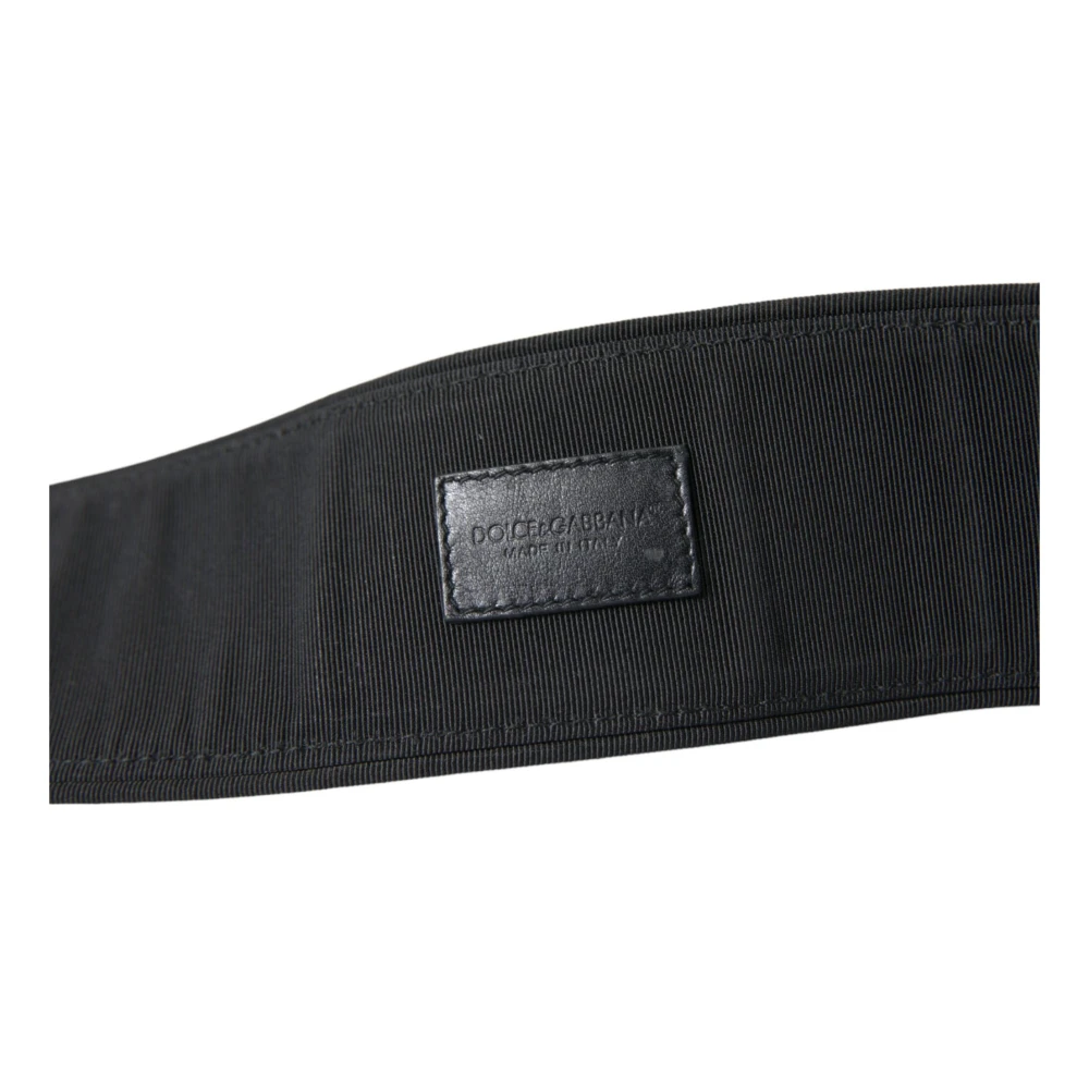 Dolce & Gabbana Elegante Suède Taille Riem in Tijdloos Zwart Black Dames