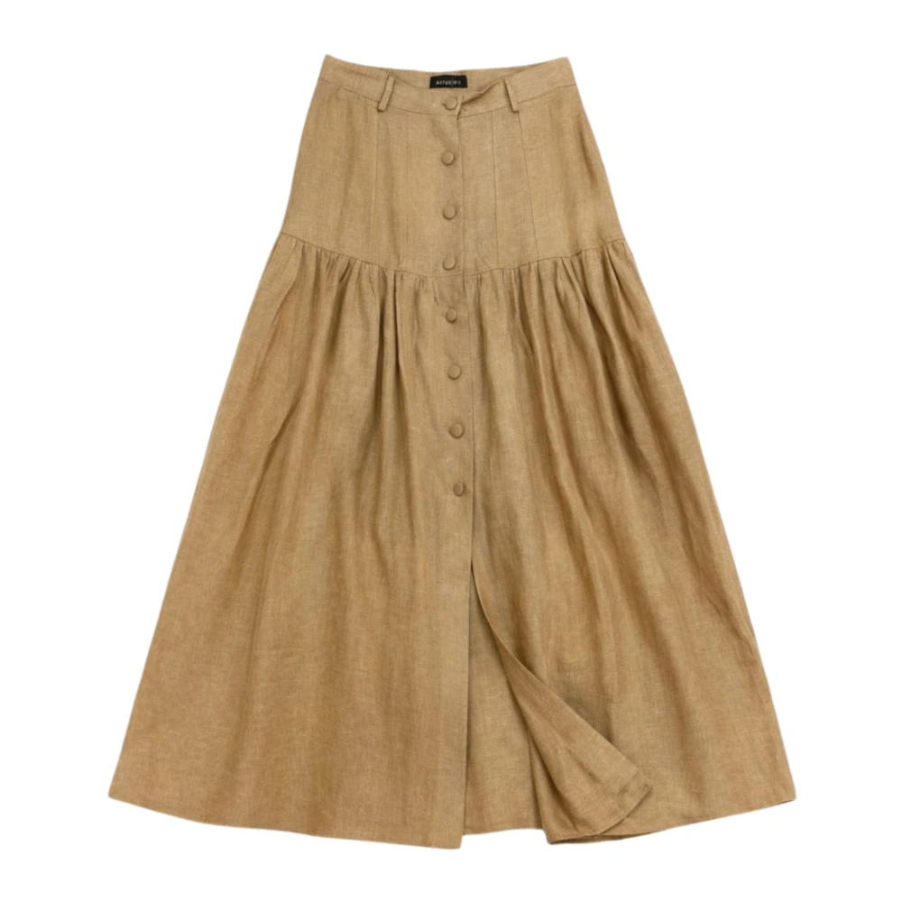 Actualee Femme Beige Jupes, Taille: 40 Fr Midi Skirt