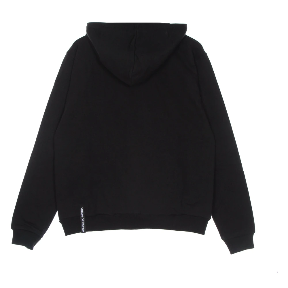 Vision OF Super Zwarte Print Hoodie Lichtgewicht Hoodie Black Heren