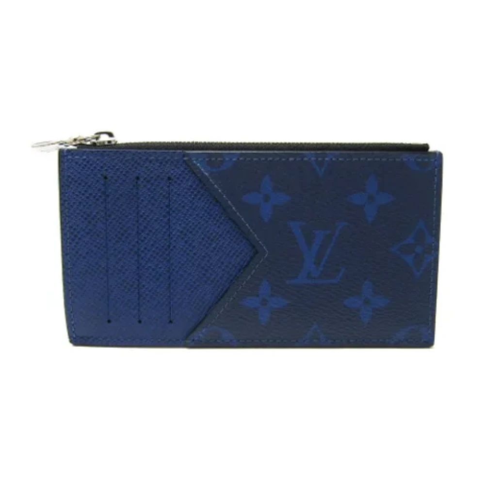 Louis Vuitton Vintage Pre-owned Fabric wallets Blue Heren