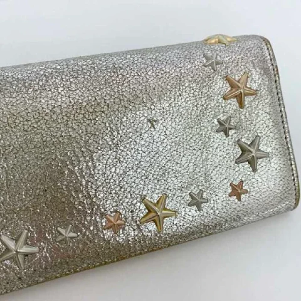 Jimmy Choo Pre-owned Leather wallets Gray Dames