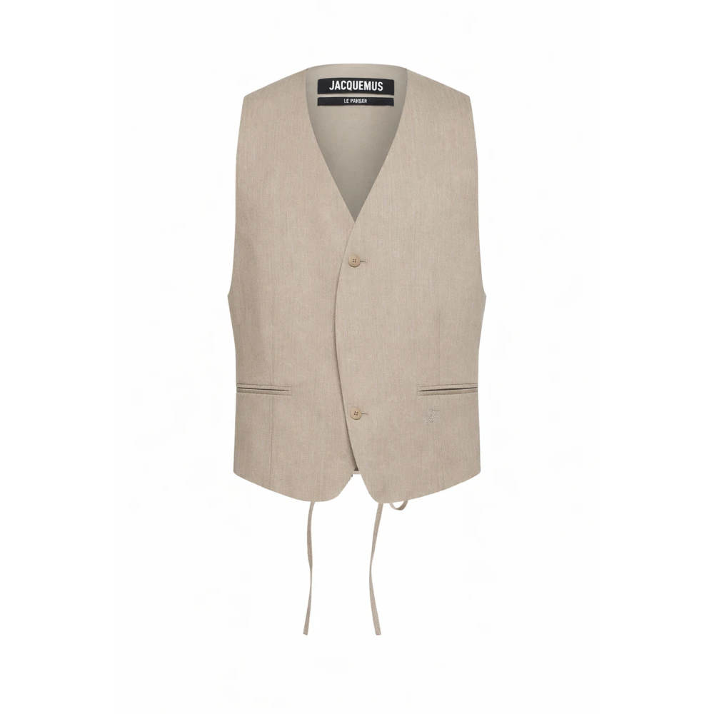 Jacquemus Beige Waistcoats, Male, M, Paysan Waistcoat