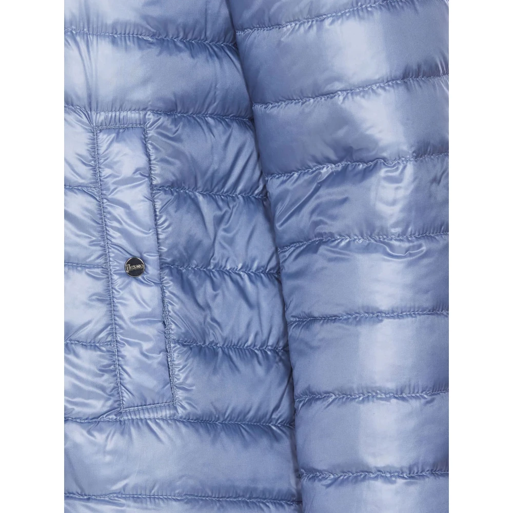 Herno Blauwe Gewatteerde Jas Blue Heren