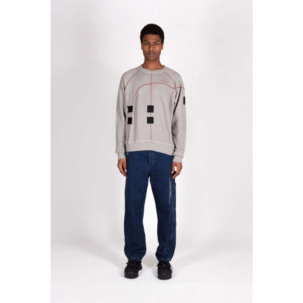 A-Cold-Wall Loopback Sweatshirt met Velcro Details Gray Heren