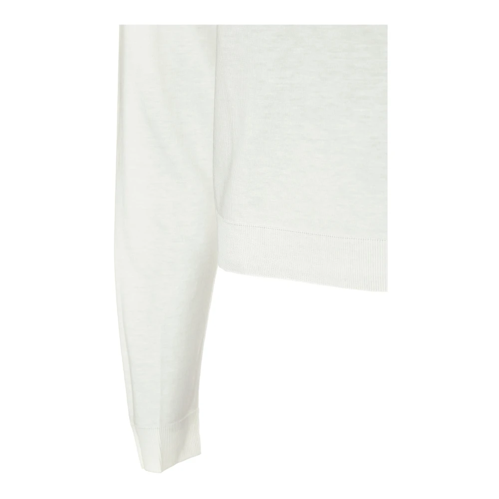 drykorn Relaxed Fit Longsleeve met V-hals White Dames