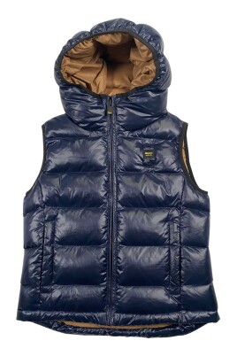 gilet-enfant-bleu-matelasse-a-capuche